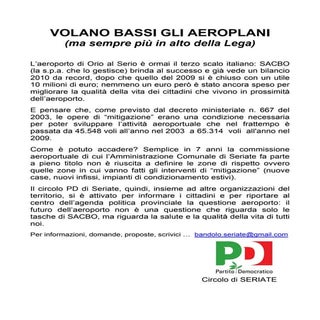 Volano bassi gli aeroplani 