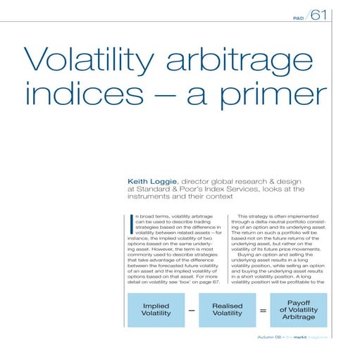 Volatility arbitrage