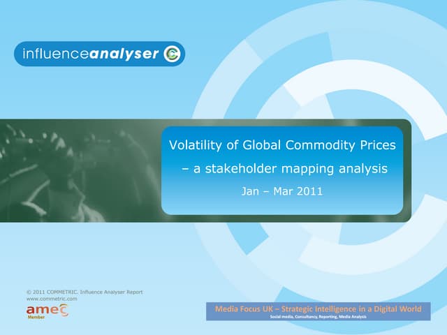 Volatility Of Global Commodity Prices – A Stakeholder Mapping Analysis