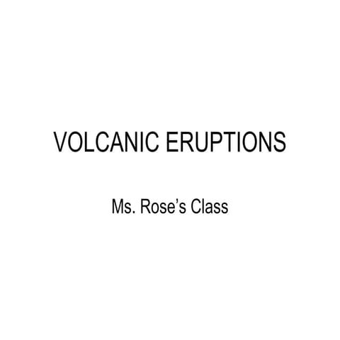 Types of volcanic eruptions. | PDF