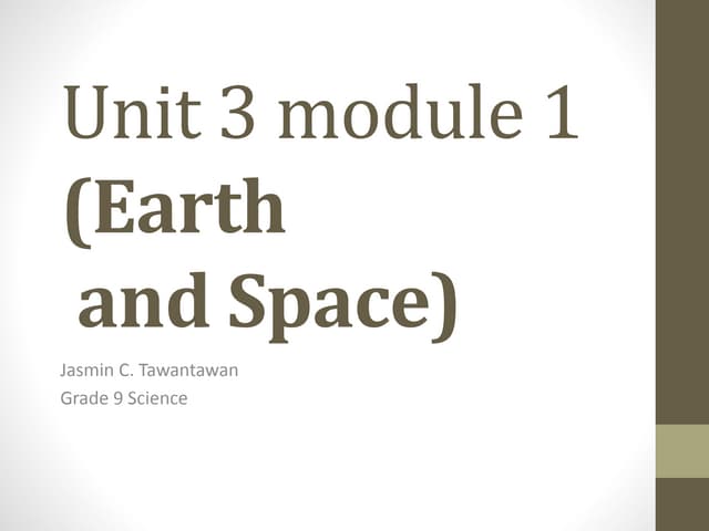 Volcano unit 3 module 1 (Grade 9 Science)