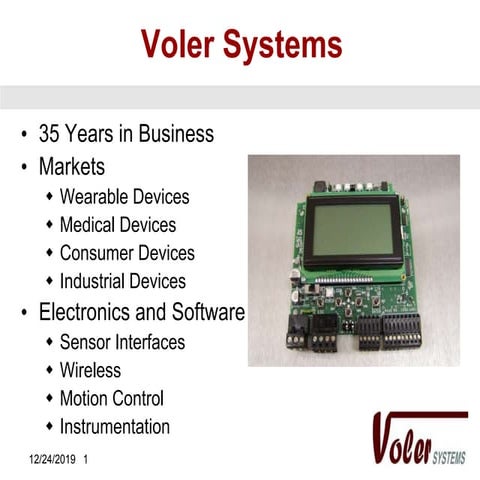 Trends in Sensors, Wearable Devices and IoT | PDF