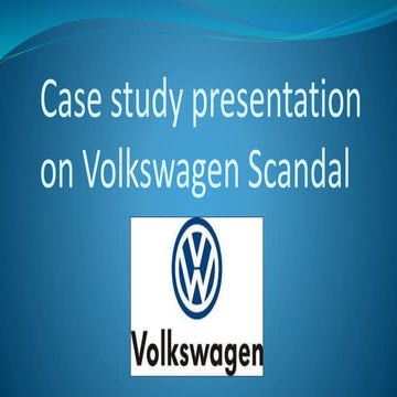 Volkswaagen scandal