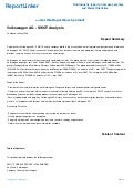 Swot анализ volkswagen
