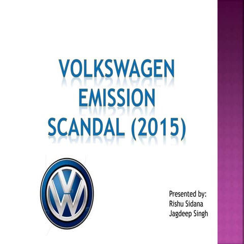 Volkswagen Emission Scandal 2015