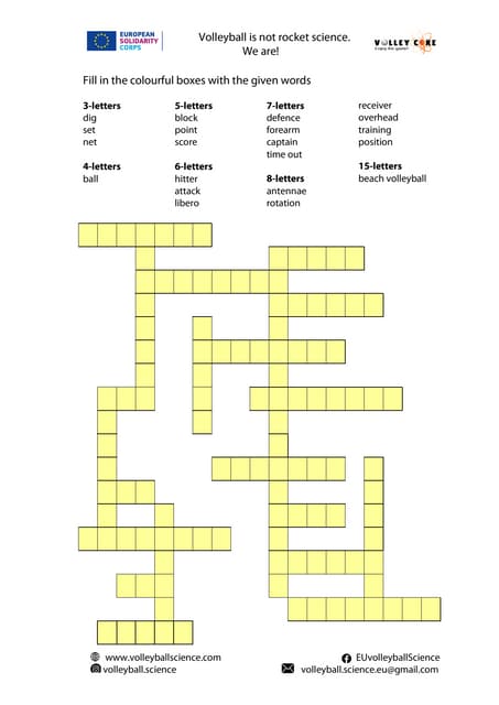 Volleyball vocabulary