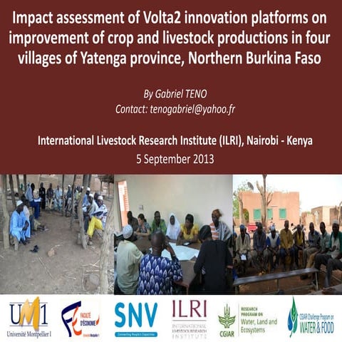 Impact assessment of Volta2 innovation platforms on improvement of crop and l...