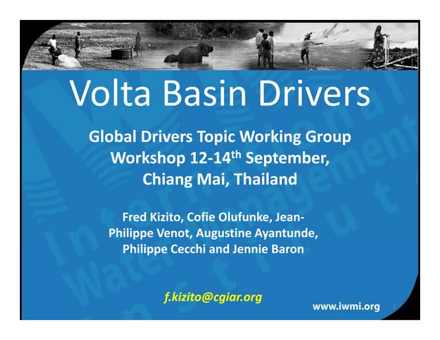 Volta drivers of change (CPWF GD workshop, Sept 2011)