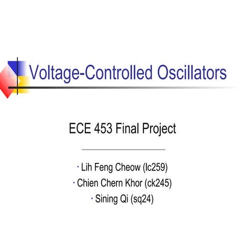 Voltage controlled oscillators