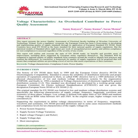 Voltage characteristics an overlooked contributor to power quality assessment