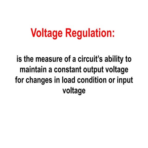 Voltage regulation