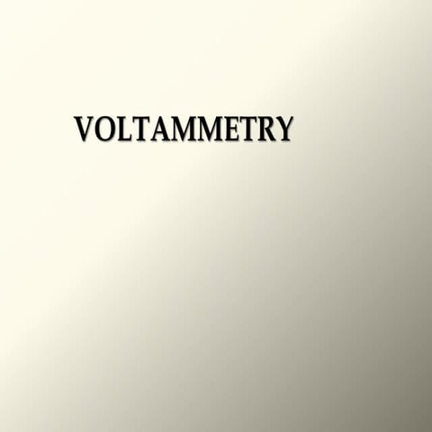 Voltammetry