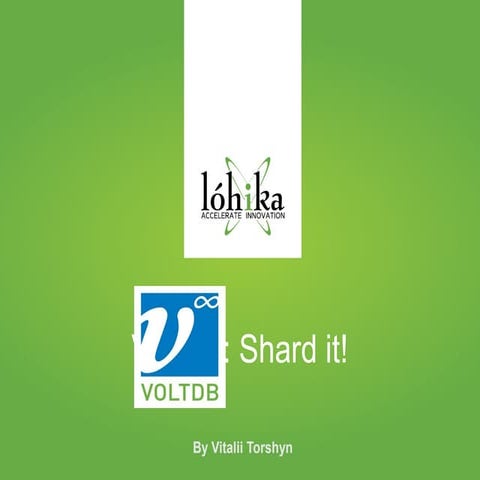 VoltDB : A Technical Overview | PDF
