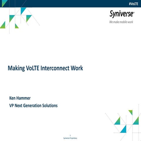 Making VoLTE Interconnect Work