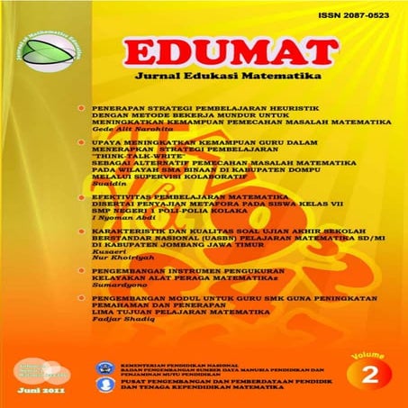 Volume 1 nomor 3 tahun 2011