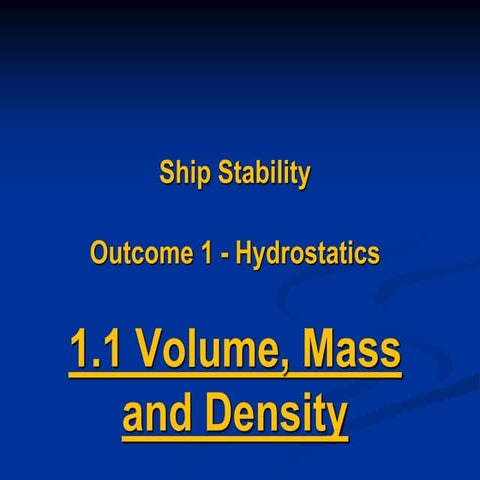 ship stability, density of water 