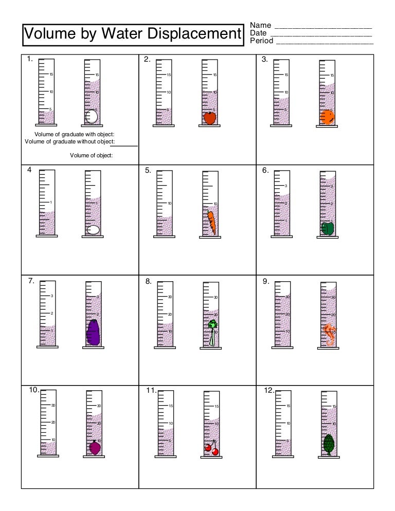 Worksheets Water Displacement Worksheet volume by water displacement worksheet sharebrowse collection of sharebrowse