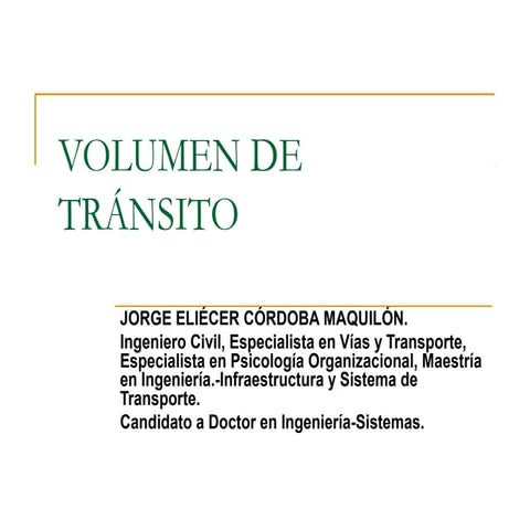 Volumen de transito