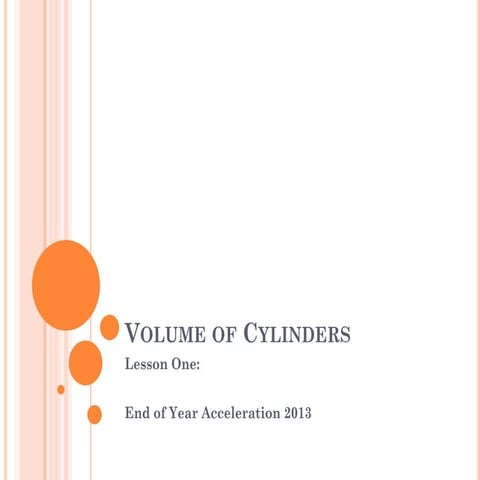 Volume of cylinders