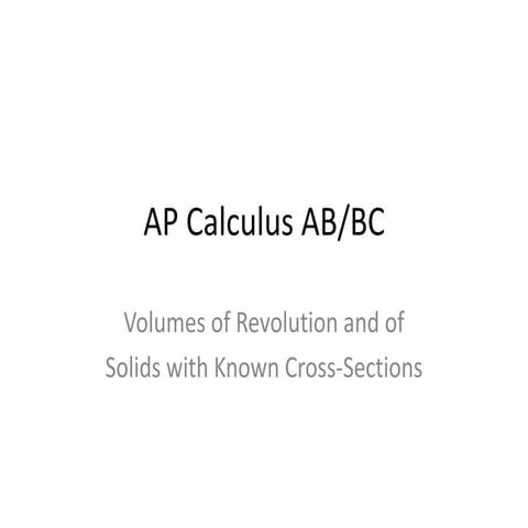 Volumes of revolution and of solids posters