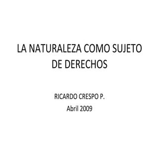 Derechos Naturaleza.