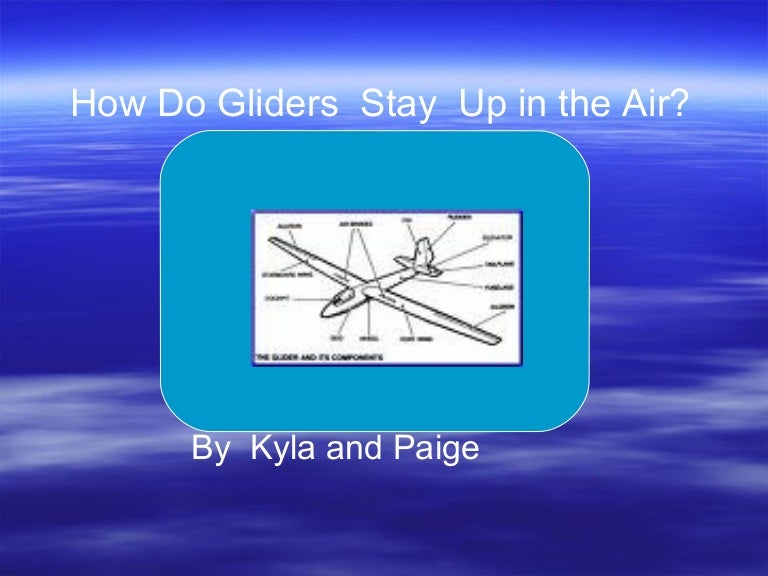 How gliders fly