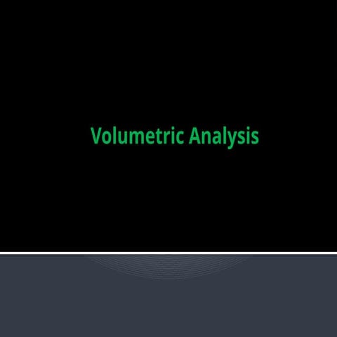 volumetric analysis analytical chemistry