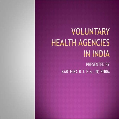 Voluntary health agencies in india