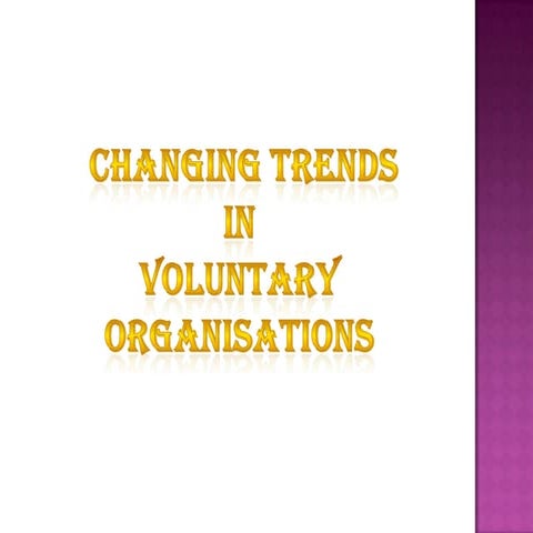 Voluntary organisation