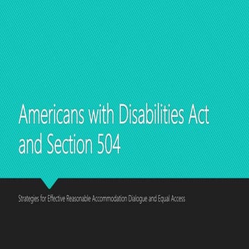 Volunteer advocacy project - ADA Presentation