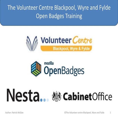 Volunteer Centre BWF Mozilla Open Badges Initial Information Sessions