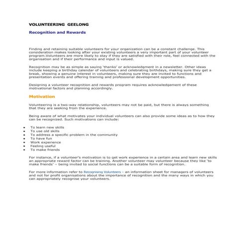 Volunteering  geelong