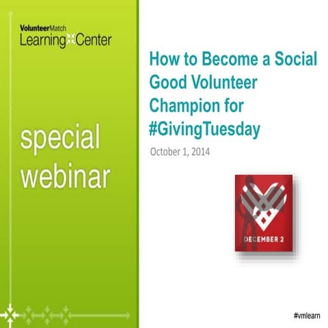 How to Become a Social Good Volunteer Champion for #GivingTuesday