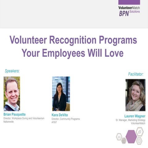 Volunteer recognition programs your employees will love - March 2015 Voluntee...