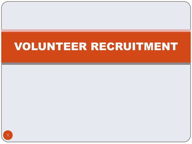 volunteer recruitment strategies for non profit organizations volunteer recruitment strategies