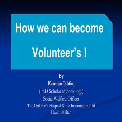 Volunteer services program