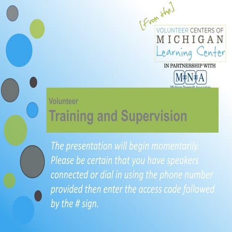 Volunteer training & supervision