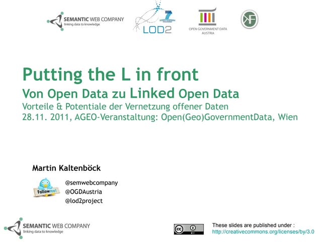 Von Open Data zu Linked Open Data, M. Kaltenböck, SWC