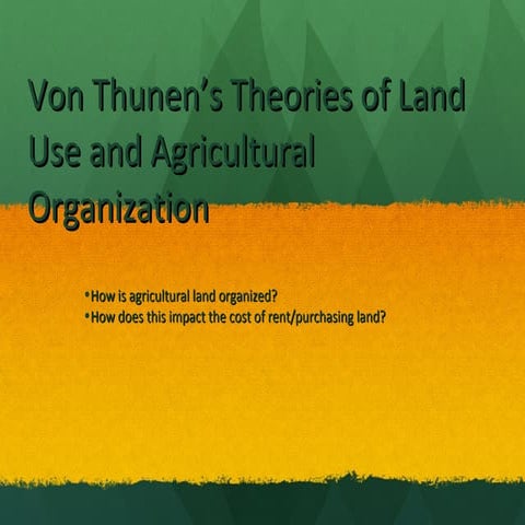 Von Thunen Art Activity