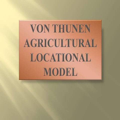 Von thunen model