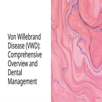 Von Willebrand Disease | PPTX