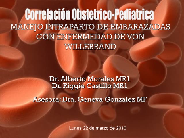 Von willebrand y embarazo 