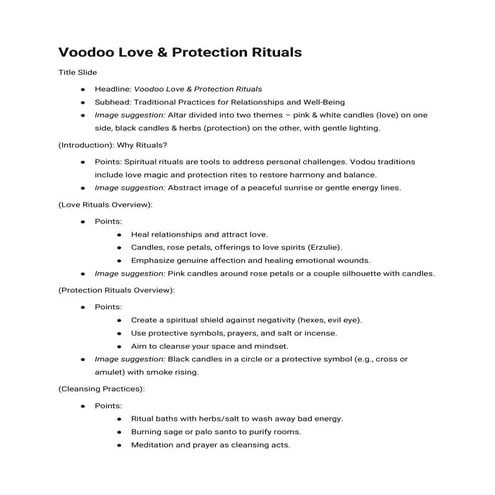 Voodoo Love & Protection Rituals – Traditional Practices for Harmony | DOCX
