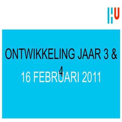 Voorlichting tweedejaars 16 februari 2011