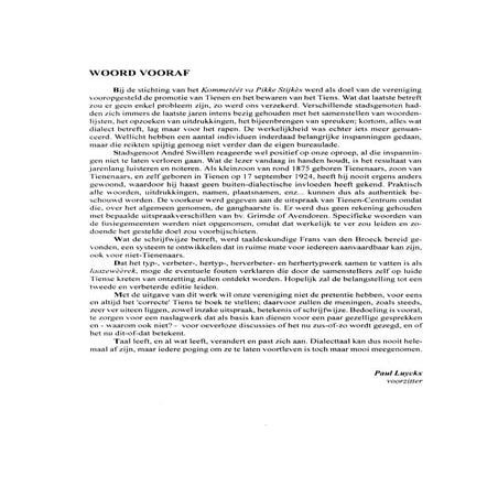 #Tienen Voorwerk tiens dialect | PDF