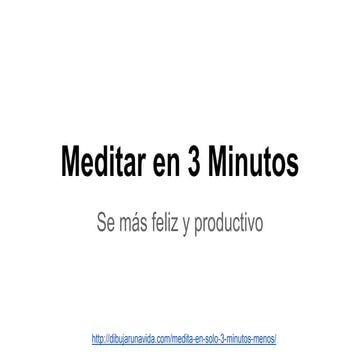 Meditar en 3 minutos