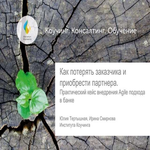 Как потерять заказчика и приобрести партнёра?