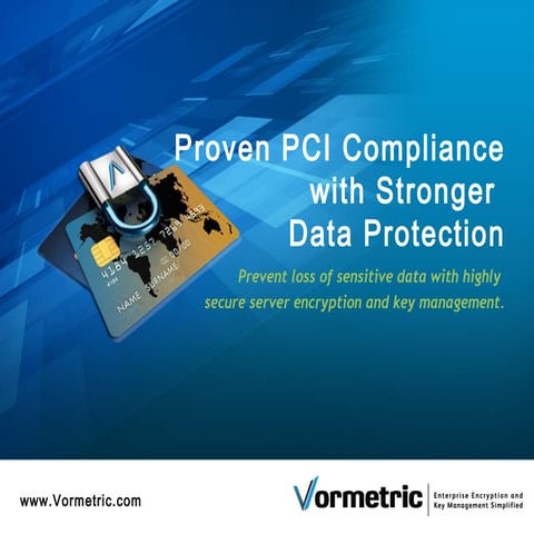 Vormetric data security  complying with pci dss encryption rules