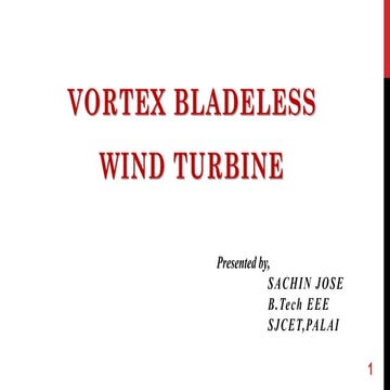 Vortex bladeless wind turbine