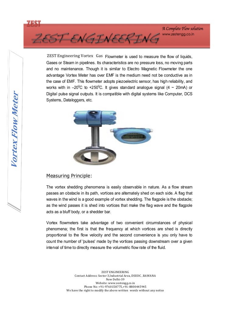 Vortex flow Meter